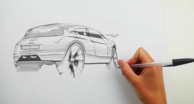 Designer croquis automobile